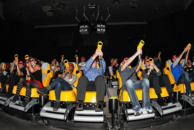 San Francisco - 7D Ride Experience at PIER 39 - Inside the 20-seat DarkRide XD theater: how the game flows