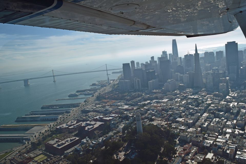 San Francisco: Airplane Private Bay Tour - Fisherman’s Wharf and Pier 39 from the flight path