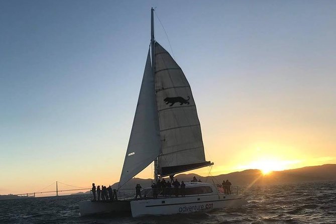 San Francisco Bay Sunset Catamaran Cruise - Where to stand on the boat: inside 360° vs trampoline wind