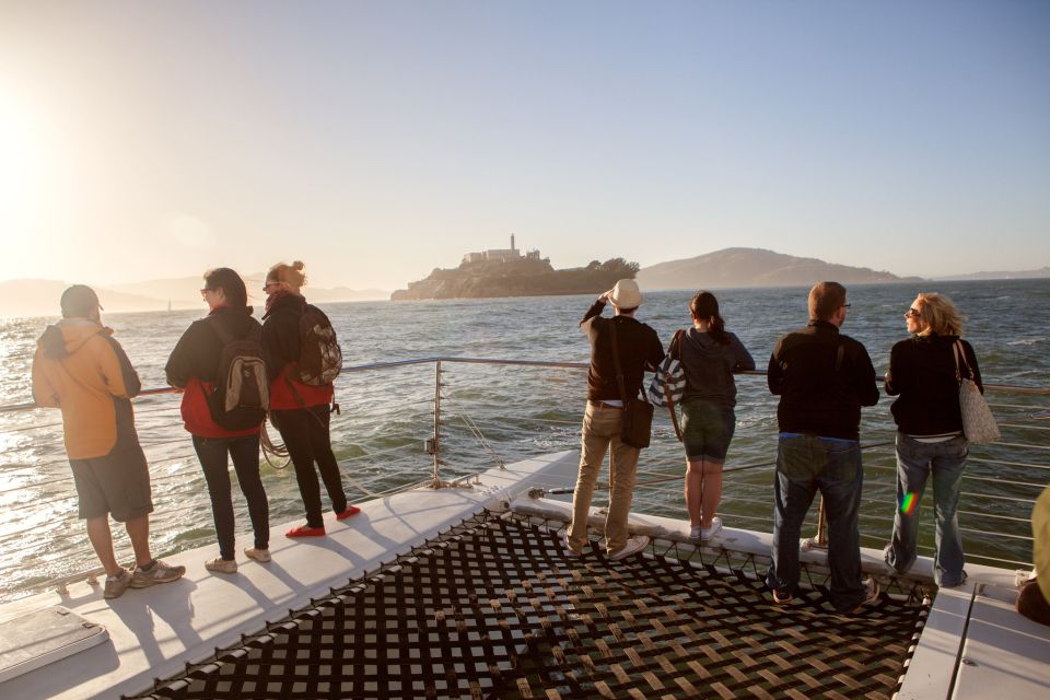 San Francisco Bay Sunset Cruise by Luxury Catamaran - Alcatraz Island sailing pass: the landmark without the museum crowd
