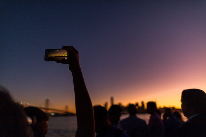 San Francisco City Lights Cruise (2-hours) - The star acts: Golden Gate under you, Bay Bridge glowing beside you