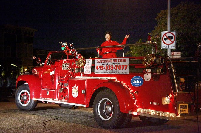 San Francisco Fire Engine Holiday Lights Tour - Downtown Holiday Lights and Union Square Glimmers