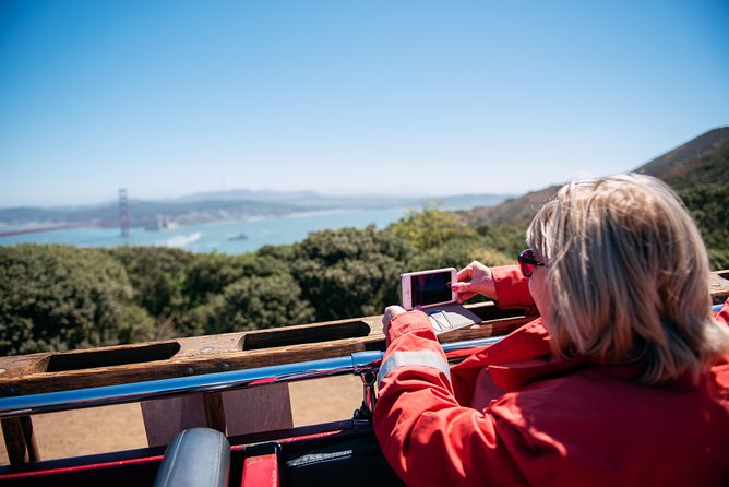 San Francisco Fire Engine Tour - Golden Gate Bridge crossing from an open-top fire engine