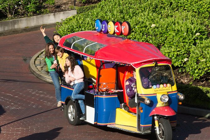 San Francisco Private Group City Tour - Lucky Tuk Tuk - The Presidio and Crissy Field drive: Alcatraz and bridge views in motion