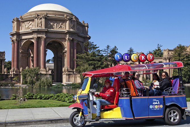 San Francisco Private Group City Tour - Lucky Tuk Tuk - Getting cozy in an open-air ride: heated seats, blankets, and real SF weather