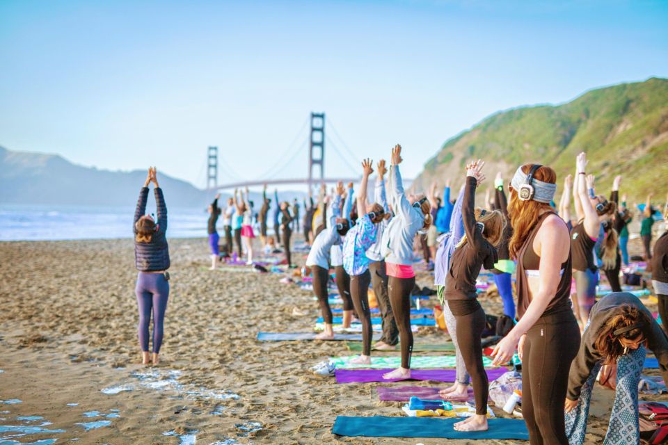 San Francisco: Silent Disco Yoga at Baker Beach - Key points to know before you try silent disco yoga at Baker Beach
